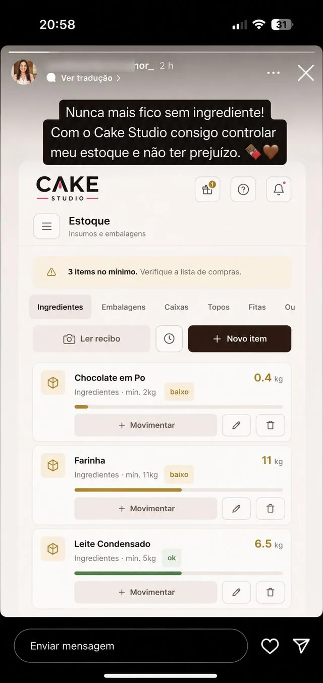 Depoimento real de confeiteira sobre o Cake Studio