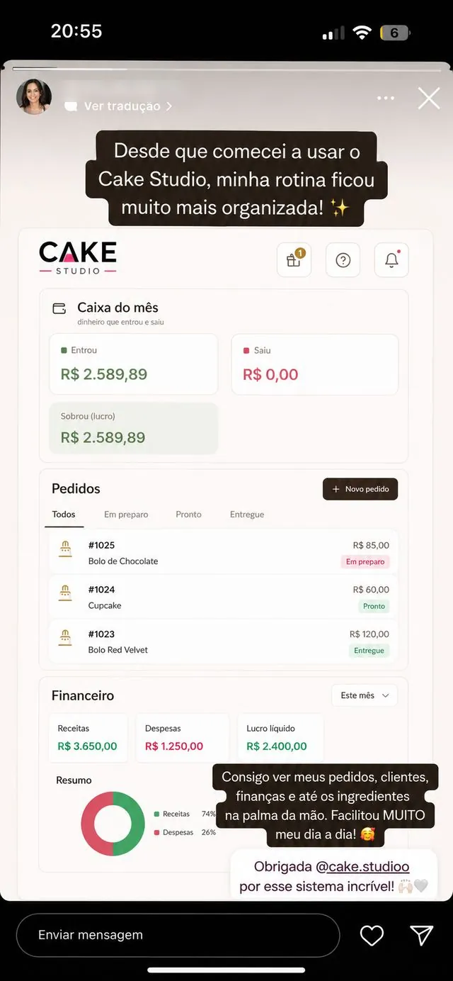 Depoimento real de confeiteira sobre o Cake Studio